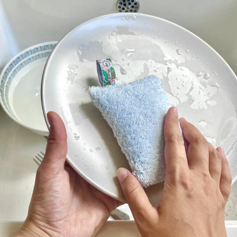éponge lavable bleue tissu anotherway