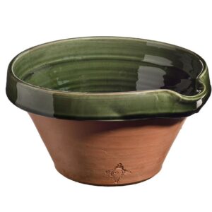 tian provencal vert poterie ceramique barbotine