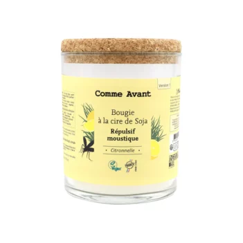bougie naturelle anti-moustiques à la citronnelle comme avant