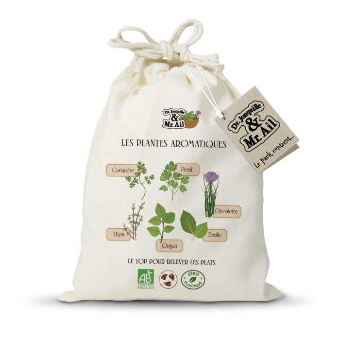 kit de jardinage les plantes aromatiques dr jonquille et mr ail