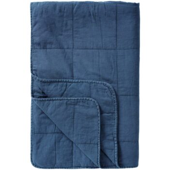 plaid molletonné bleu indigo coton ib laursen