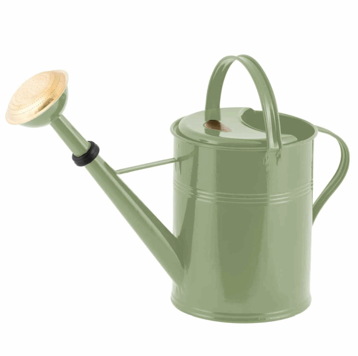 arrosoir en acier galvanisé et laiton 5l vert clair plint