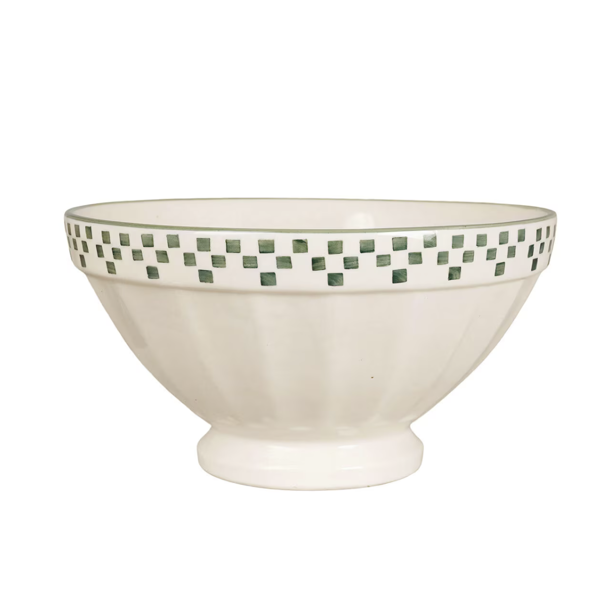 grand bol à carreau vert stromshaga