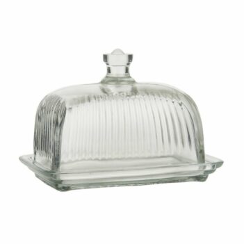 beurrier en verre strié à cloche ib laursen