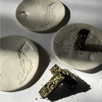 coupelle soucoupe pour bruler encens faite main porcelaine