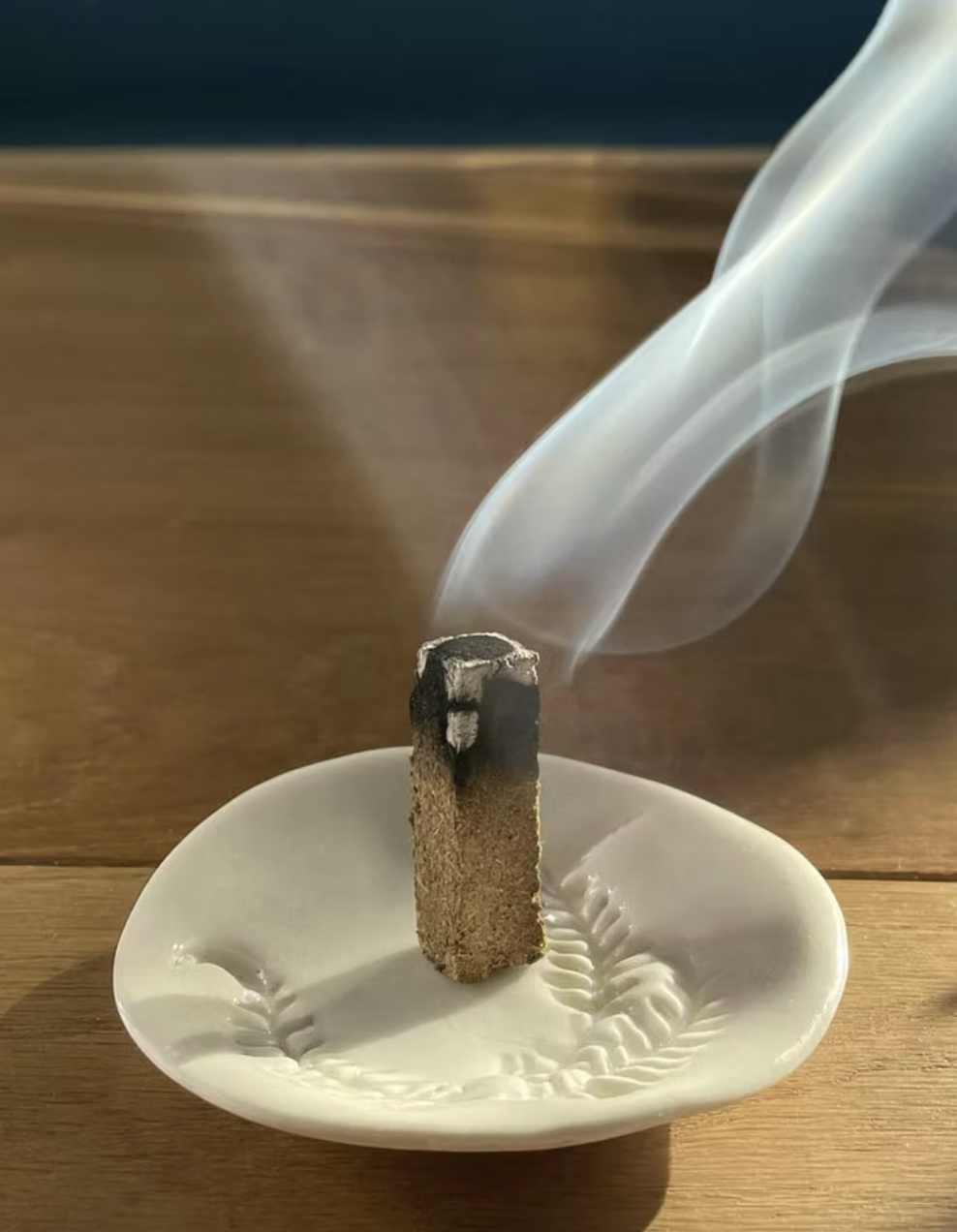 coupelle soucoupe pour bruler encens faite main porcelaine