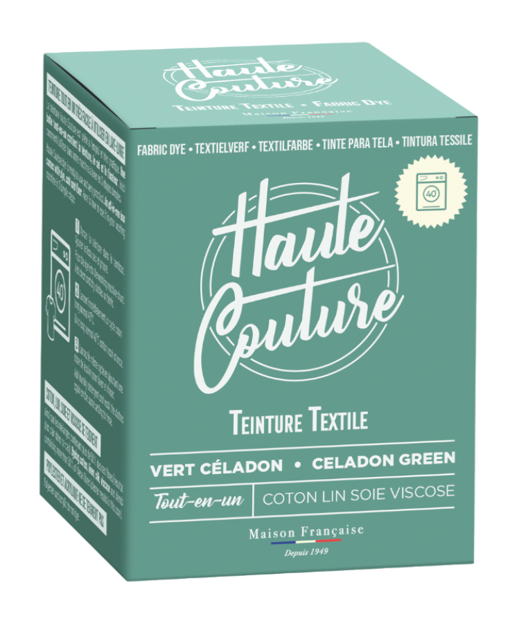 teinture vert céladon haute couture